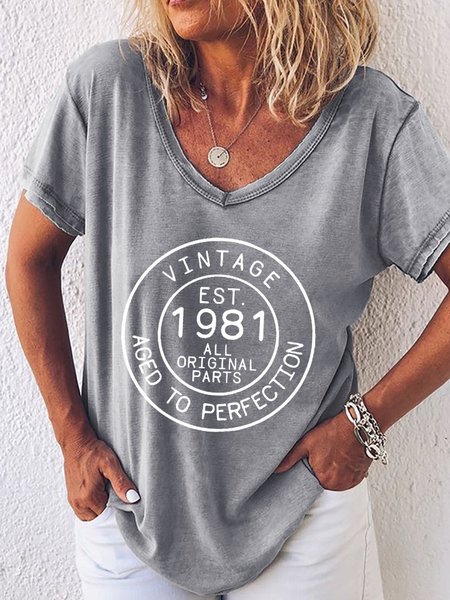 

Vintage 1981 Shirt, 40th Birthday Gift, Retro Shirt, 40th Birthday Party Shirt, Gray, T-shirts