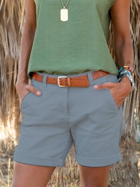 

Shift Cotton-Blend Casual Shorts, Gray, Shorts