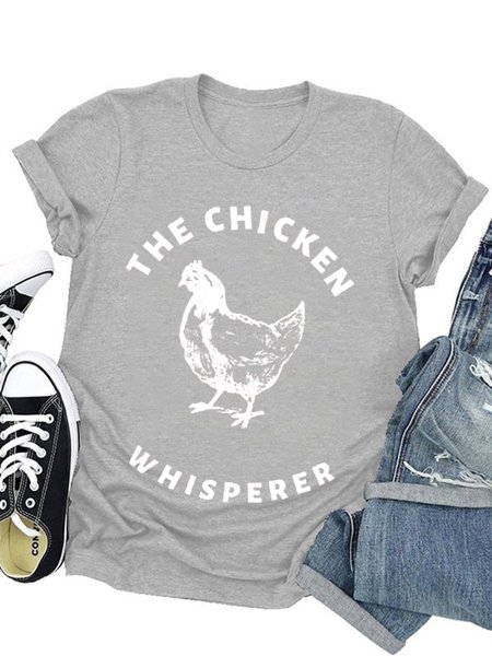 

The Chicken Whisperer Women Tee, Gray, T-shirts