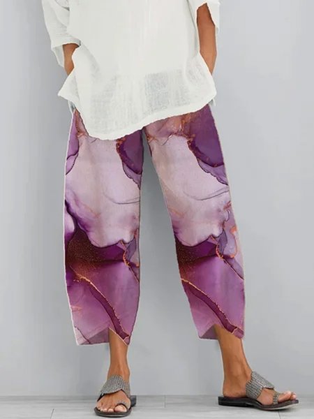 

Cotton-Blend Casual Pants, Picture color, Pants