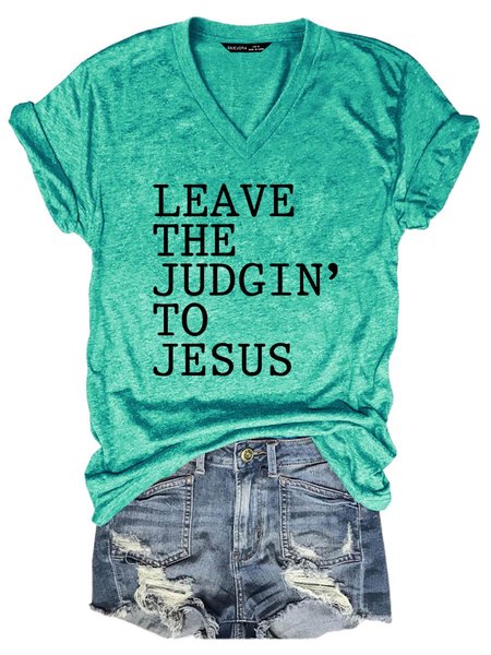 

Leave The Judgin' to Jesus T-Shirt, Grass green, T-shirts