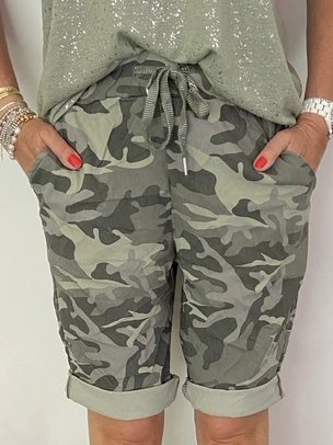 

Casual Pants, Green, Shorts