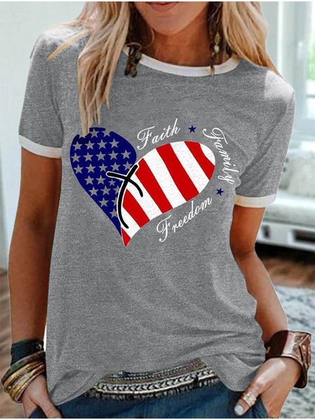 

Faith Family Freedom T-Shirt, Gray, T-shirts