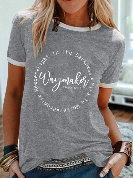 

Waymaker Shirt, Christian Tees, Christian T-Shirts, Faith Shirt, Religious Shirt, Jesus Shirt, Grace, Bible verse, Gray, T-shirts