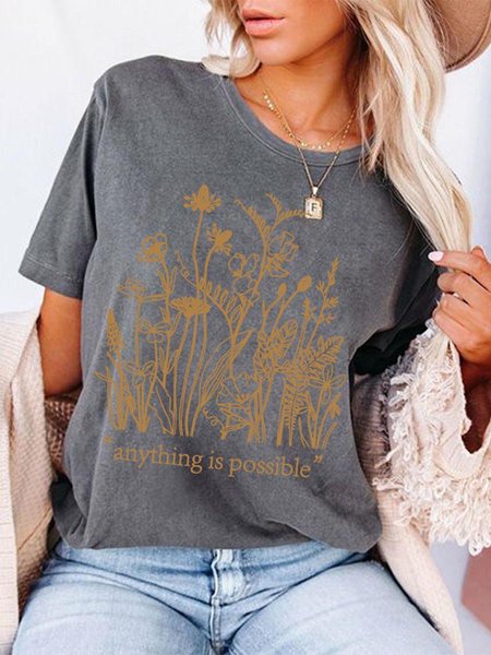 

Anything is Possible Women Tee, Gray, T-shirts