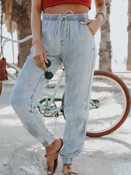 

Cotton Pants, Light blue, Pants