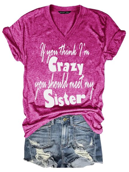 

Crazy Sister Women Tee, Rose red, T-shirts