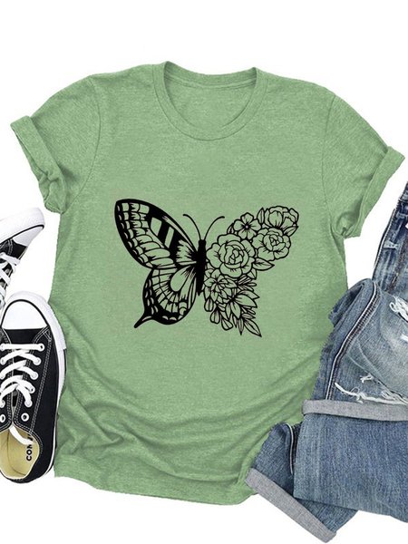 

Butterfly Women Tee, Olive green, T-shirts