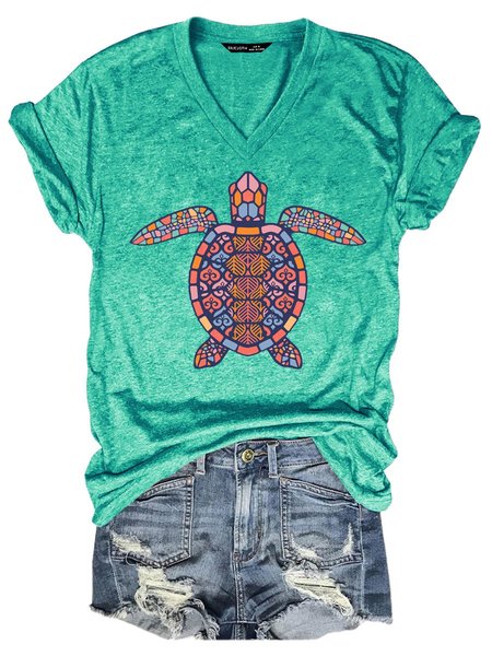 

Colourful Turtle Women's T-Shirt, Grass green, T-shirts