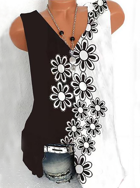 

Plus size Casual Printed Tops, White, Blouses & Shirts