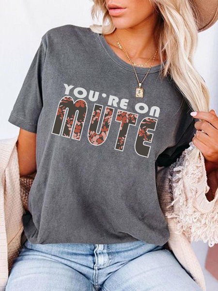 

You Are On Mute Women Tee, Gray, T-shirts