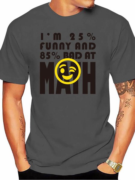 

Funny And Bad At Math Men Tee, Deep gray, T-shirts