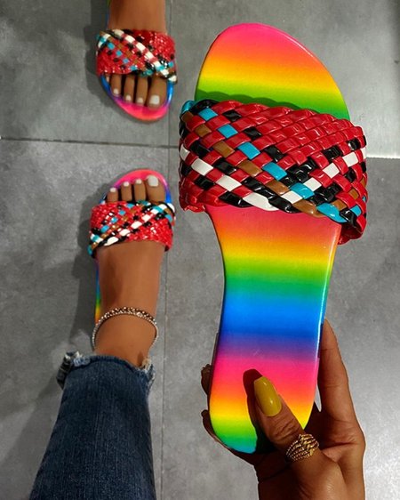 

Moda Sandali pantofola, Rosso, Sandals