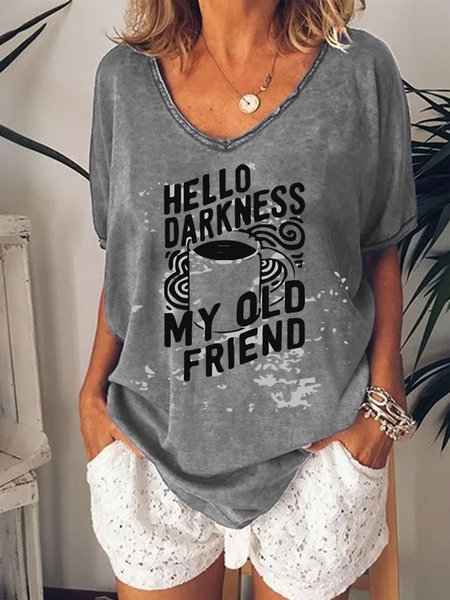 

My Old Friend Darkness Women Tee, Gray, T-shirts