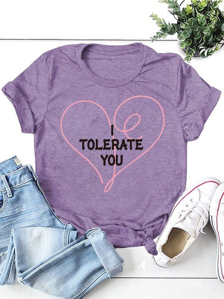 

I Tolerate You Women Tee, Purple, T-shirts