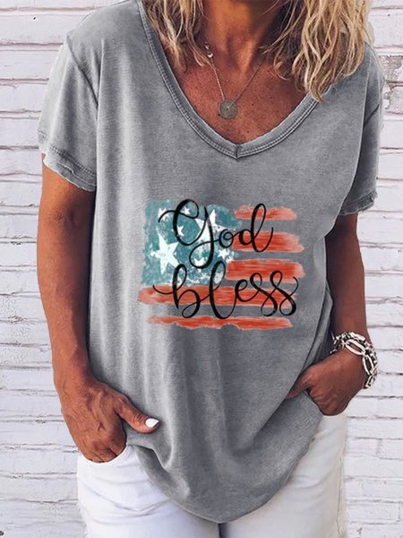 

God Bless America TEE, Gray, T-shirts