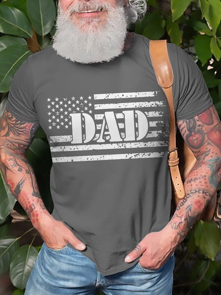 

Dad Flag Digital Graphic Tee, Deep gray, T-shirts