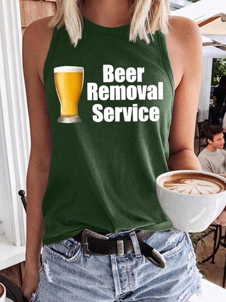 

Beer Removal Service Women's Sleeveless Shirt, Dark green, Tank Tops