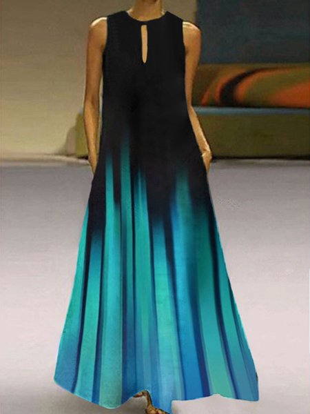 

Moda Fluorescente Astratto stampa Casuale Abito, Nero, Casual Dresses