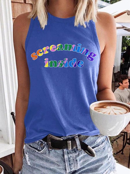 

Screaming Inside Women Tank, Light blue, Tank Tops