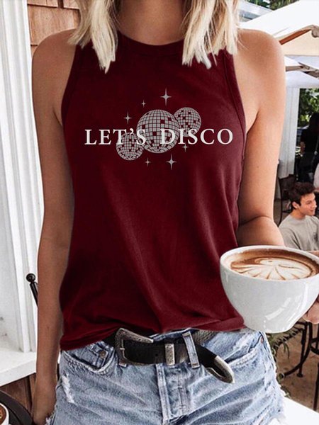 

Let's Disco Women Tank, Wine red, Tank Tops