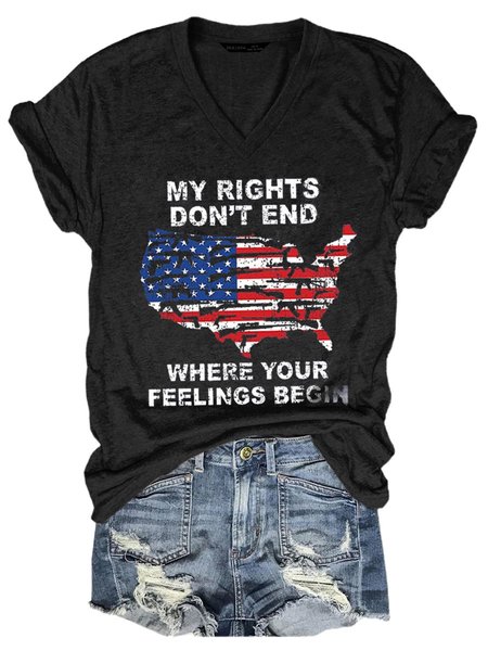 

My Rights Don't End Where Your Feelings Begin Women Tee, Black, T-shirts