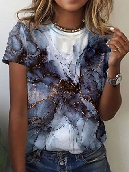 

Shift Short Sleeve Casual T-shirt, As picture, Tees & T-shirts