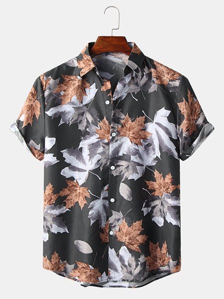 

Shirt Collar Shirts & Tops, Yellow, Men's Floral shirt