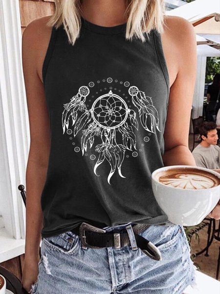 

Dreamcatcher feather Tank Top, Black, Tank Tops
