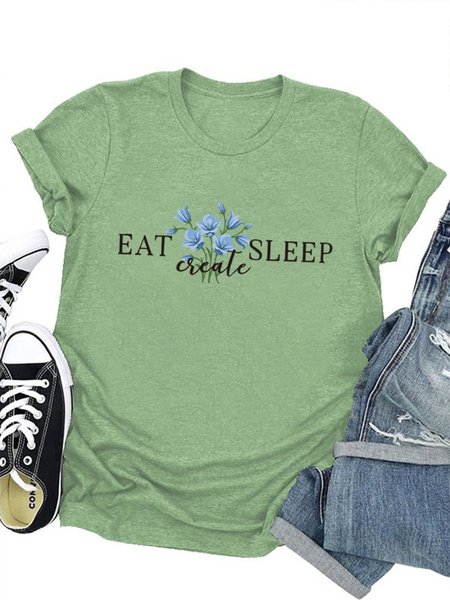 

Eat Sleep Create Women T-shirt, Army green, T-shirts