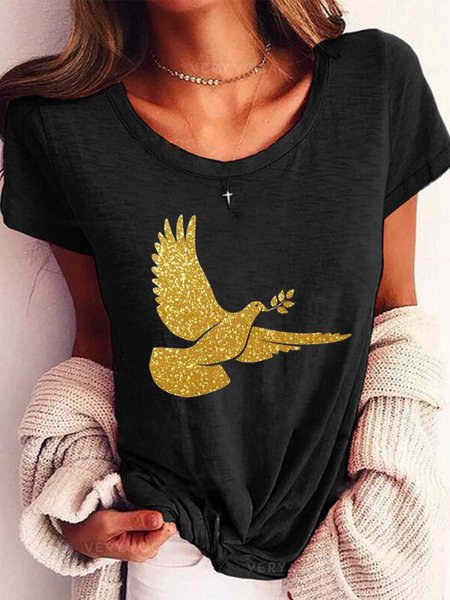 

Peace Dove Women Tshirt, Black, T-shirts