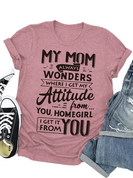 

Mom's Attitude Women T-shirt, Brick red, T-shirts