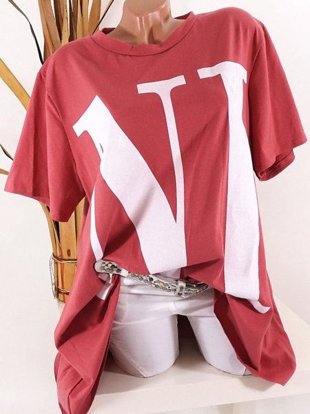 

Nice Crew Neck Shirts & Tops, Red, T-shirts