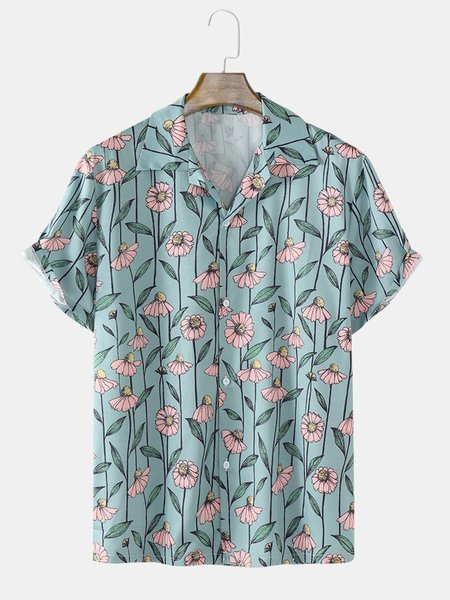 

Casual Floral Shirts & Tops, Green, Men's Floral shirt
