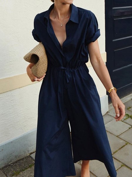 

Misto Cotone Maniche Corte Pezzi interi, Blu intenso, Dresses