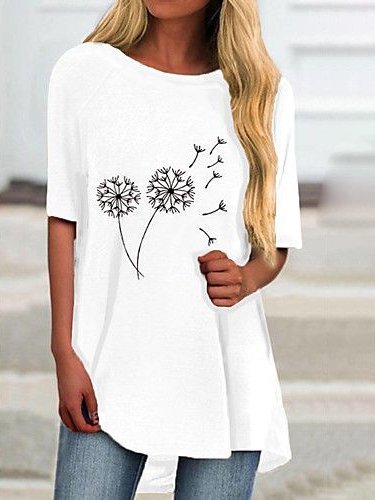 

Short Sleeve Casual T-shirt, White, Tees & T-shirts