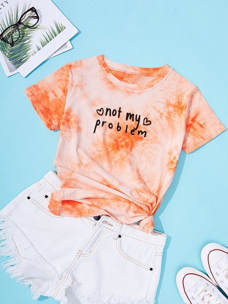 

Not My Problem Women Tie Dye T-Shirt, Orange, T-shirts