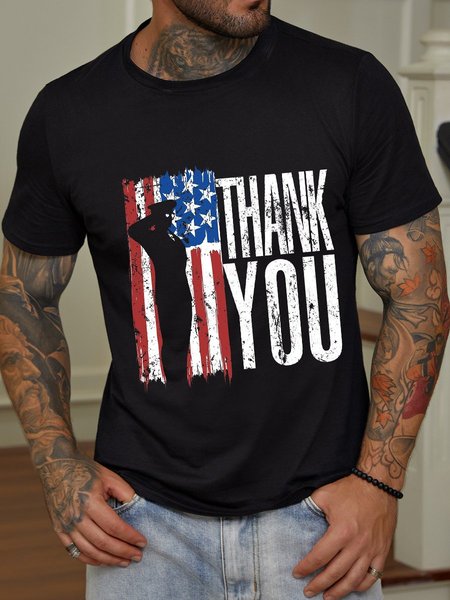 

Thank you memorial day Cotton Shirts & Tops, Black, T-shirts