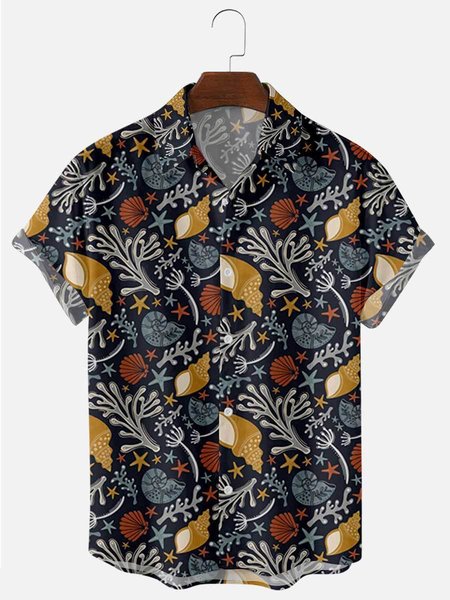 

Plants Shirts & Tops, Navy blue, Men's Floral shirt