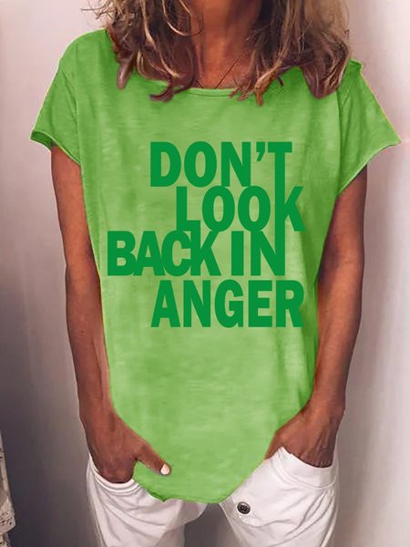 

Don't Look Back In Anger Women T-shirt, Green, T-shirts