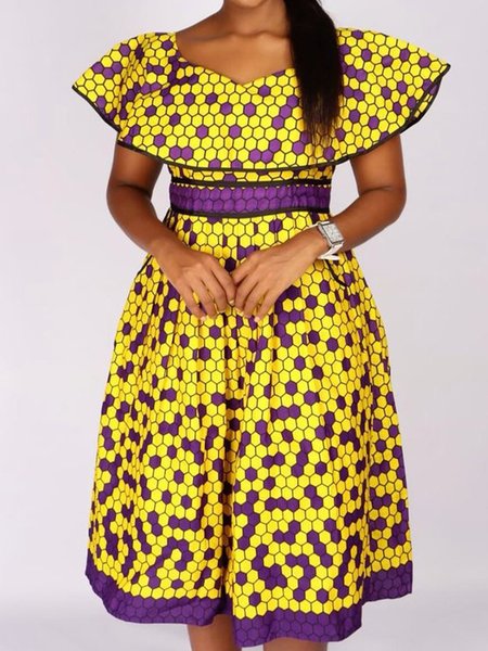 

A-Line Sweetheart Work Mini Dress, Yellow, Mini Dresses