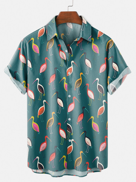 

Animal Casual Shirts & Tops, Green, Shirts ＆ Blouse