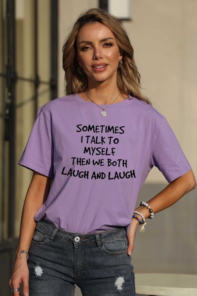 

Sometimes I Talk to Myself Tee, Purple, T-shirts