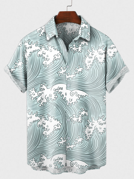 

Sea Shirt Collar Shirts & Tops, Blue, Men's shirts