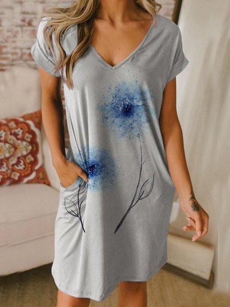 

Abito Casuale Misto Cotone, Grigio, Dresses