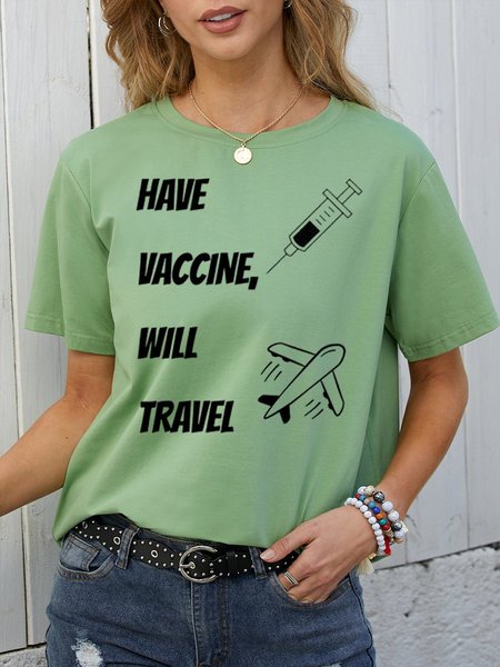

Have Vaccine, Will Travel Women's T-Shirt, Army green, T-shirts