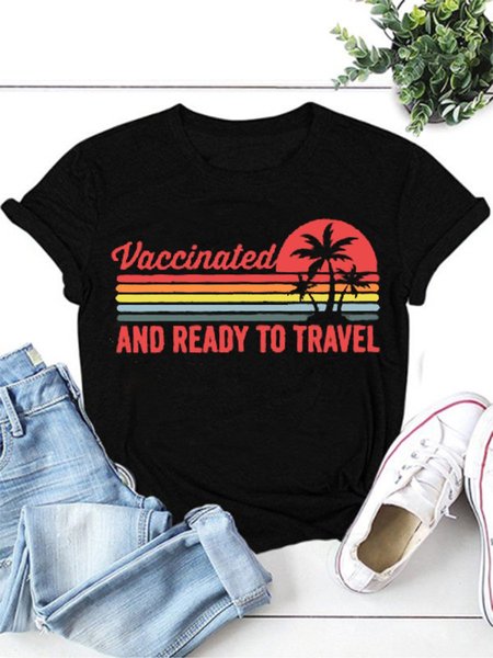 

Vaccinated and ready to travel Women's T-Shirt, Black, T-shirts