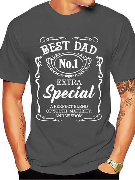 

Best Dad No.1 Extra Special Awesome Funny Humor DT Shirt, Deep gray, T-shirts