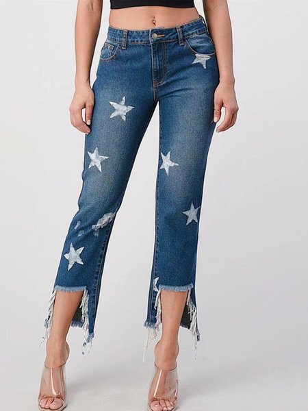 

Cotton Shift Plain Jeans, Light blue, Jeans