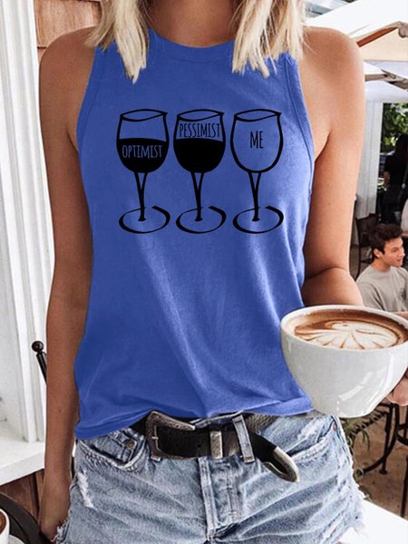 

Optimist Pessimist Me Women's Sleeveless Shirt, Light blue, Tank Tops